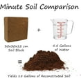 thumbnail image 2 of Minute Soil Plus Brick - NPK Amended Compressed Coco Coir Fiber Grow Medium - 1 Block = 15 Gallons of Potting Soil (~Wheel Barrow Full) - Gardening, Plants, Flowers, Herbs, Microgreens - Peat Free, 2 of 9