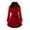 Wine, variant on Women's Fashionable and Comfortable Long Sleeved Lapel Hooded Casual Waist Tie Jacket Green