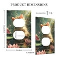 thumbnail image 3 of Fotbe Cute Kitten Water Lilies Print Duplex Receptacle Wall Plate, 1-Gang 5.0" x3.0" Wall Outlet Covers, Dual Outlet Faceplates Covers, Color-matched Screws Included-Style S, 3 of 6