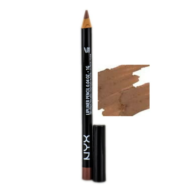 Nude Beige - SLP 857 , NYX Slim Lip Liner Pencil , Cosmetics Makeup - Pack  of 2 w/ SLEEKSHOP Teasing Comb 
