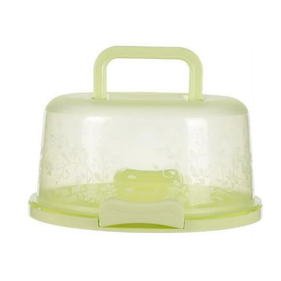 2-In-1 Round Cake Carrier with Lid and Handle for Cakes,Cupcakes,Cake Carrier with Handle,Cake Holder with Cover Lid,Round Cupcake Container Saver Transporter for Pies Cookies Nuts Fruit Storage