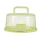 thumbnail image 1 of Caja de almacenamiento para pasteles | Tapa transparente portátil, impermeable, resistente a olores, antideslizante, azul/verde/blanco, 26x22,5x13,5cm, recipiente fresco para magdalenas, snacks, 1 of 5