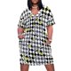 thumbnail image 1 of Vestido de raqueta de tenis con bolas a cuadros para mujer vestido holgado con bolsillo vestidos de verano, 1 of 6
