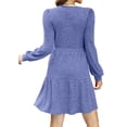 thumbnail image 5 of Fantaslook Fall Dresses for Women Square Neck Long Sleeve Dresses Casual Babydoll Sweater Dress, 5 of 9
