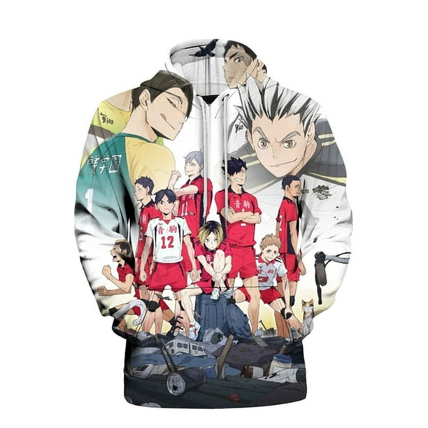 Taicanon Taicanon Men S Fashion Creative Anime Haikyuu Adult 3d Long Sleeve Casual Sweater H01 M Walmart Com Walmart Com