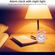 thumbnail image 4 of Inteprter Reloj despertador de campana doble de 3 pulgadas, marco de Metal, esfera 3D con retroiluminación, luz nocturna, reloj de de escritorio para Electrónica Rosado, 4 of 6