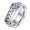 Silver, variant on Fidget Rings Anxiety Rings for Men Women Chain Spinner Rings for Adults Titanium Steel Rings Black 9