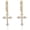 cross3-gold, variant on Cross Hoop Earrings for Women Men – 14K Gold Plated Dangle Huggie Hoops with 5A Cubic Zirconia, Unisex Religious Drop Earrings, Trendy Gift