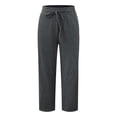 thumbnail image 6 of Lixiuxyad Flowy Wide Leg Pants Women's Solid Color Pocket Loose Tie High Waisted Casual Pants Gray, 6 of 6