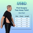 thumbnail image 5 of Post Surgery Recovery Tshirt Snap Open TearAway Shirt Color: Gray/Women, Size: Medium, 5 of 6