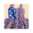 thumbnail image 5 of Baby Girl 4th of July Ruffled Romper American Flag Bodysuit Jumpsuit with Headband Independecen Day Outfit Set, 5 of 7