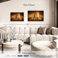 thumbnail image 4 of Elephant Stock Lion Family Wall Art - Horizontal Canvas Wall Art - Hallway Wall Decor - Animal Canvas - Green And Black Decor By Wouter Rikken - 36" x 24", 4 of 8