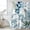 Blue, variant on Navy Blue Leaves Shower Curtain, Waterproof Shower Curtains for Bathroom, Summer Botanical Farmhouse Watercolor Leaf Washable Fabric Bathtub Curtain Set Bath Decor with 12 Hooks Standard 72"x72"