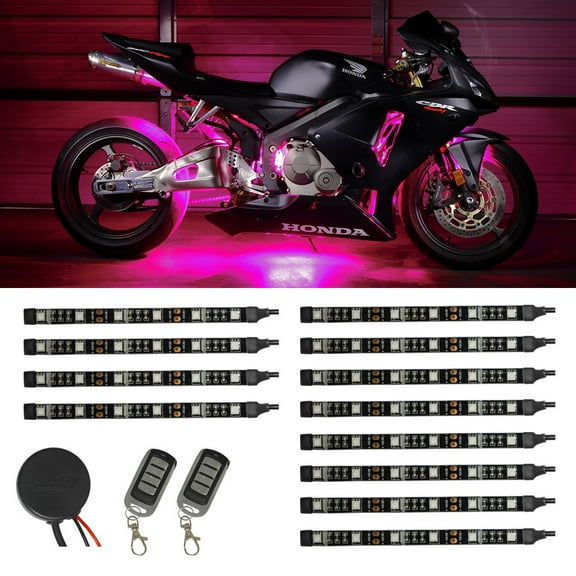 LEDGlow 12pc Advanced Pink SMD LED Mini Motorcycle Light Kit
