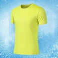 thumbnail image 2 of Men's Short Sleeve Basic T Shirt Casual Round Neck Ribbed Tee Top, 2 of 5