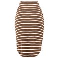 thumbnail image 4 of A2Y Women's Elastic Waist Self Tie Tulip Hem Side Pocket Skirt Mocha Ivory 2XL, 4 of 5