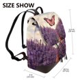 thumbnail image 2 of Balery Butterfly Over Lavender Mochila de Cuero para Mujeres, Gran Capacidad, Bolsa de Viaje Multifuncional, Mochila de Cuero y Bolsa de Hombro para Mujeres, 2 of 4