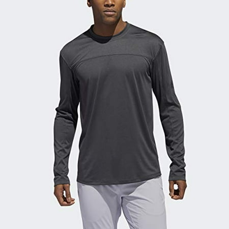 adidas mens City Studio Long Sleeve Tee Black Melange Small