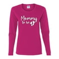 thumbnail image 2 of Wild Bobby, Mommy to Be Pregnancy Reveal Gift Parents to Be, Pop Culture, Women Graphic Long Sleeve Tee, Fuschia, Medium, 2 of 3