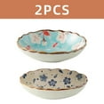 thumbnail image 2 of Juego de Tazones Pequeños para Servir, 2 Uds., Tazón de Cerámica para Pasta, Ensaladera, Plato de Porcelana Irregular, Bandeja de Frutas para Postre, 2 of 7