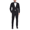thumbnail image 6 of Blujacket Mens Black Shawl Lapel Zignone Wool Regular Fit Tuxedo, 6 of 7