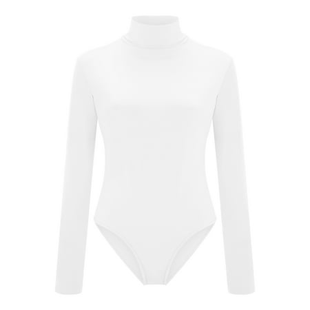 

koaiezne Women s Base Coat Solid Color High Collar Long Sleeve Triangle Bodysuit Jumpsuit Ski Suit plus Size Women Overalls for Petite Women
