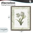 thumbnail image 4 of Stupell Industries Coastal Pale Green Tulip Trio Brown Floating Frame Canvas Art, 17 x 21, by Nan, 4 of 8