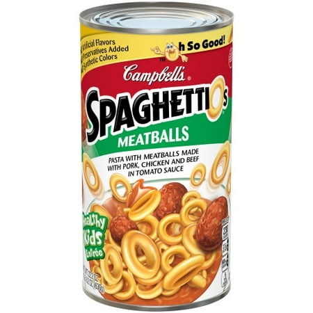 Campbell's SpaghettiOs Canned Pasta with Meatballs, 22.2 oz. Can