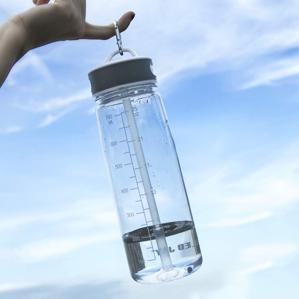 BOTTLED JOY Sports Water Bottle with Straw 1 litre 100/% BPA Free Tritan Eco Measurements 1l Water Bottle with Straw 1ltr Leak proof Water Bottle Portable Sturdy for Girls Boys Adults
