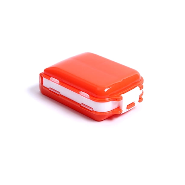 Billuyoard Pastillero contenedor semanal tableta organizador caja de almacenamiento tabletas divisor senderismo Camping interior exterior cuidado de la Almacenamiento y organización del hogar naranja Billuyoard HA028306-06