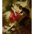 thumbnail image 2 of Dean Cornwell 20x22 Gold Ornate Framed and Double Matted Museum Art Print Titled - The Red Shawl (1922), 2 of 4