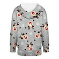 thumbnail image 5 of NMMUED Christmas Hoodies Women Baggy Hoodie Christmas Clothes for Women Pullover Hoodies for Women Christmas Sweatshirts for Women Oversized Hoodie Xmas Hoodies Gray L, 5 of 5