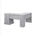 thumbnail image 4 of BELLEZE 60" L Shaped Home Office Desk with Storage Drawers - Kernville (Stone Grey), 4 of 7