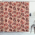 thumbnail image 1 of Ambesonne Paisley Shower Curtain, Pastel Tone Romantic Style, 69"Wx75"L, Peach Charcoal Grey, 1 of 3