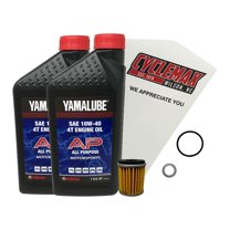 Cyclemax Standard 10W-40 Oil Change Kit fits 2008-2013 Yamaha Raptor 250