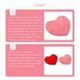 thumbnail image 3 of Naiovety Alfombra en forma de corazón Alfombra de baño Decoración de la casa Alta absorción de agua Color sólido para la ducha del hogar Decoración del hogar rosado, 3 of 6