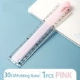 thumbnail image 1 of 30 CM Kawaii Cute Kawaii Study Time Folding Ruler Multifunction DIY Drawing Rulers for Kids Students Office School Stationery, 1 of 7