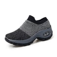 thumbnail image 5 of XIHAHA, nuevos zapatos para caminar para mujer, zapatos deportivos a la moda, zapatillas de deporte con plataforma de otoño, zapatos planos sin cordones cómodos para exteriores para mamá, zapatos para, 5 of 5