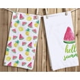 thumbnail image 4 of Hello Summer Watermelon Kitchen Towels Dish Towels, 16x28 Inch Summer Lemon Pineapple Decoration Hand Towels Set of 2, 4 of 6