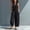 5# Black, variant on Wide Leg Jumpsuits for Women Sleeveless Button Front Trendy Band Collar Linen Jumpsuits with Pockets Vacation Yellow S