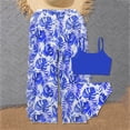 thumbnail image 4 of Gibobby Girls One Piece Swimsuits Cross Shoulder Adjustable Strap Bathing Suits Kid Summer Beach Swimwear 4-8 Years(10-11 Years,Blue), 4 of 4