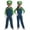 Luigi - Kids, variant on HTQWLP Super Brothers Costume, Halloween Family Matching Costumes, Super Bro Fancy Dress Outfits with Gloves, Hat & Mustache Accessories, Halloween Party Dress up Clothes for Kids, Red/S