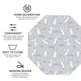 thumbnail image 4 of Honeii Fun Rabbit Print Leather Coaster Set of 6, Ideal for Safeguarding Your Furniture from Drinks Spills and Effortless Cleanup,Octagon, 4 of 7