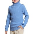 thumbnail image 2 of AINIYS Kids Children Fashion Clothes Turtle Neck Basic Tees Sweater Vintage Fall and Winter Sweater Solid Color 5-6 Years Girls Casual Loose Pullover Warm Knitting Tops for 2025 Long Sleeve, 2 of 4