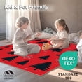 thumbnail image 4 of ODIKA 6'x9' Machine Washable Non-Slip Area Rug, Minimalist Pine Forest with Nordic Snowflake Motifs High Traffic Rug, Red, 622947, 4 of 5