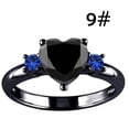 thumbnail image 3 of CILENON Stainless Steel Rings for Women Heart Ring Electroplating Black Hand Jewelry Costume Jewelry for Women Love Ring Stackable Rings(Black,9), 3 of 6