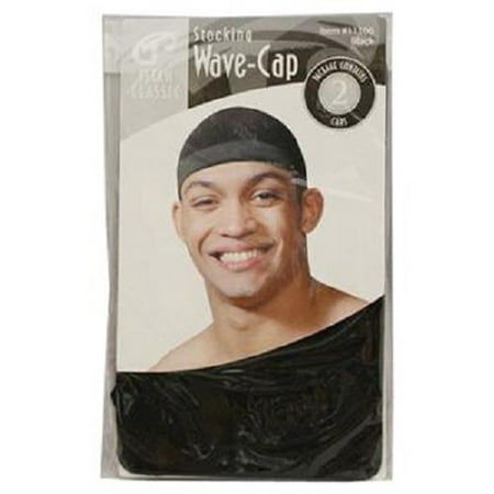 Stocking Wave Cap Black - 1 count only (Best Stocking Cap For Waves)