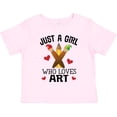 thumbnail image 3 of Inktastic Artist Just A Girl Who Loves Art Girls Toddler T-Shirt, 3 of 5