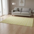 thumbnail image 2 of HomeRoots 676304 5 x 8 ft. Yellow & Ivory Geometric Transitional Washable Machine Made Rectangle Area Rug with UV Protection, 2 of 9