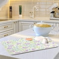 thumbnail image 5 of SKYSONIC Dish Drying Mat for Kitchen Counter Indian Floral Eco Friendly Drying Mat - Easy to Clean Heat Resistant Dish Mat - 18x24, 5 of 6